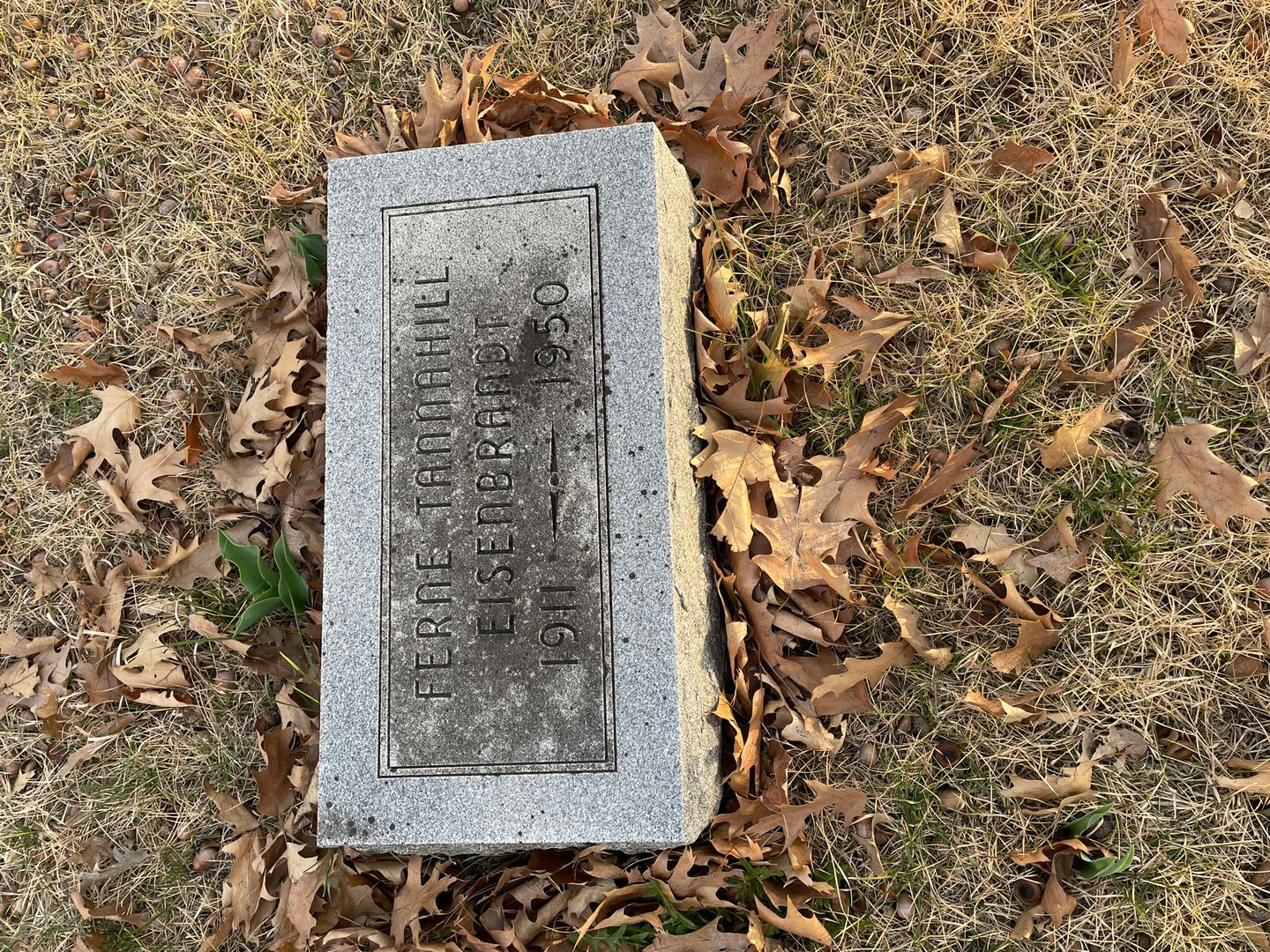 Ferne E. Tannahill Eisenbrandt's grave. Photo 1