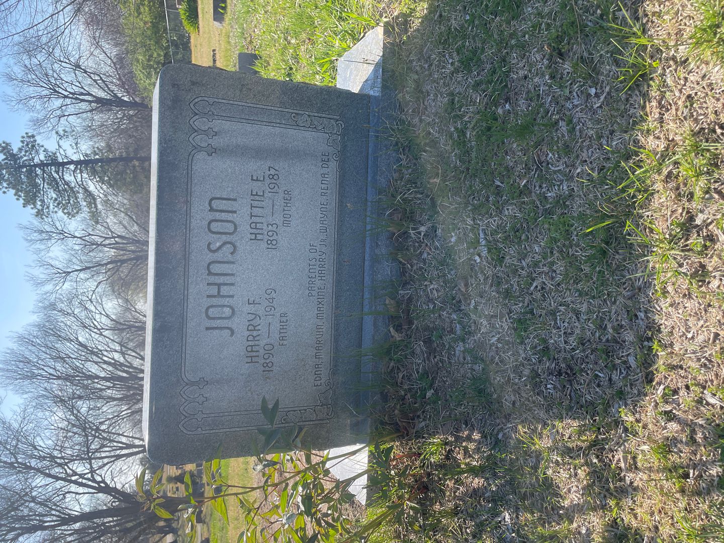 Edna Johnson Wade's grave. Photo 1