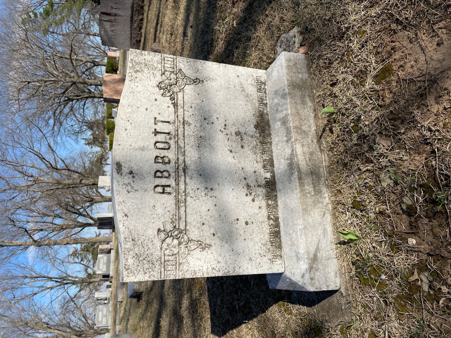 Anna Florence Abbott's grave. Photo 1