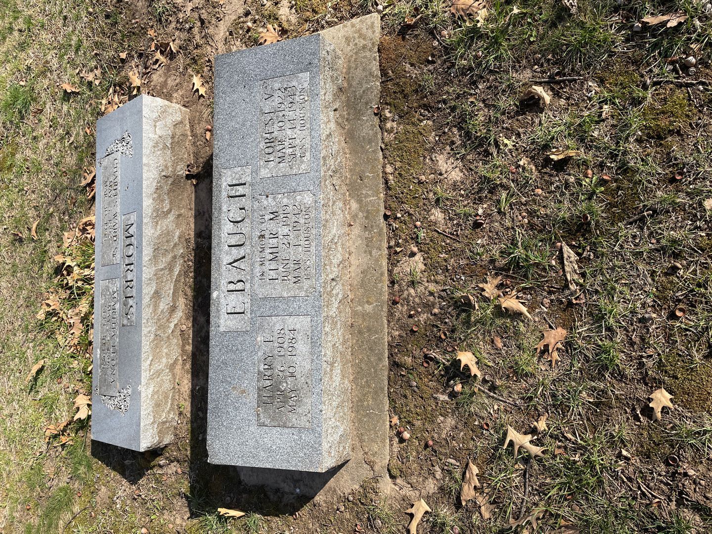 Elmer M. Ebaugh's grave. Photo 1