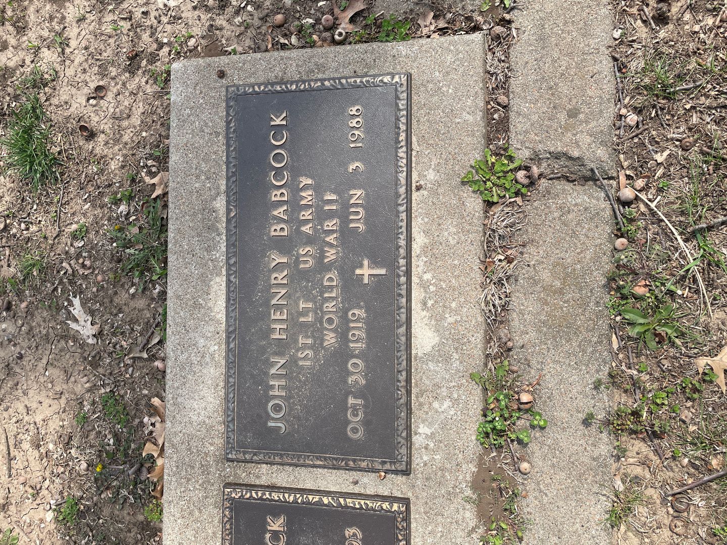 John Henry Babcock's grave. Photo 1