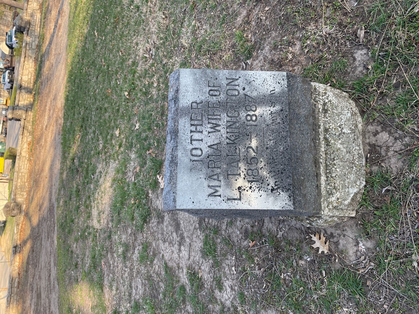 Maria Talkington's grave. Photo 1