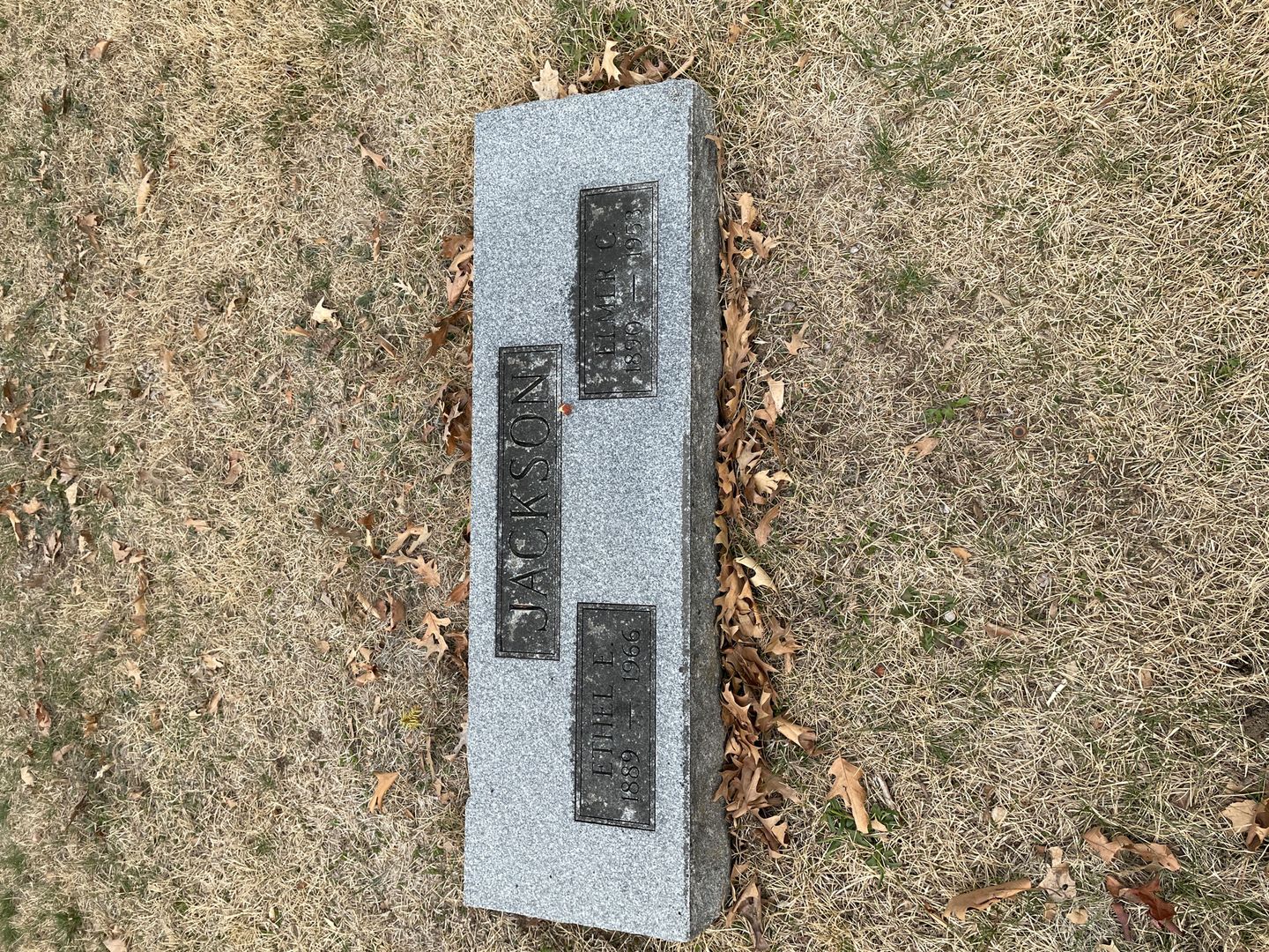 Elmer George Jackson's grave. Photo 1