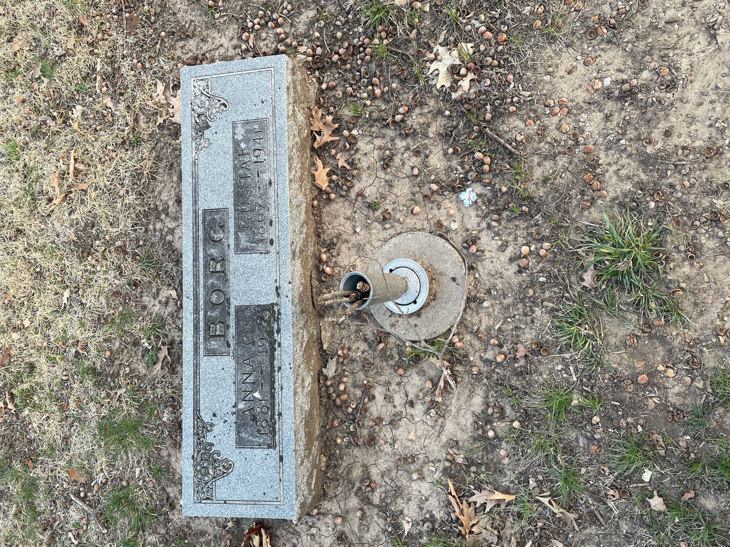 Anna C. Early Borg's grave. Photo 1