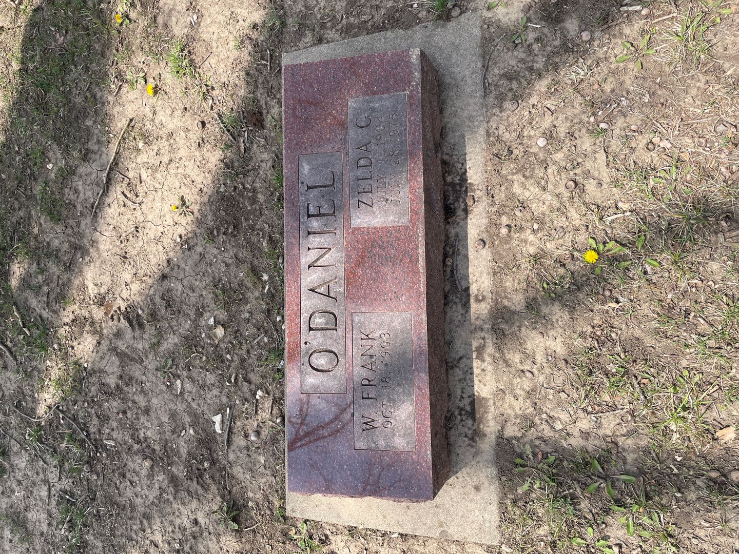 Willis Frank O'Daniel's grave. Photo 1