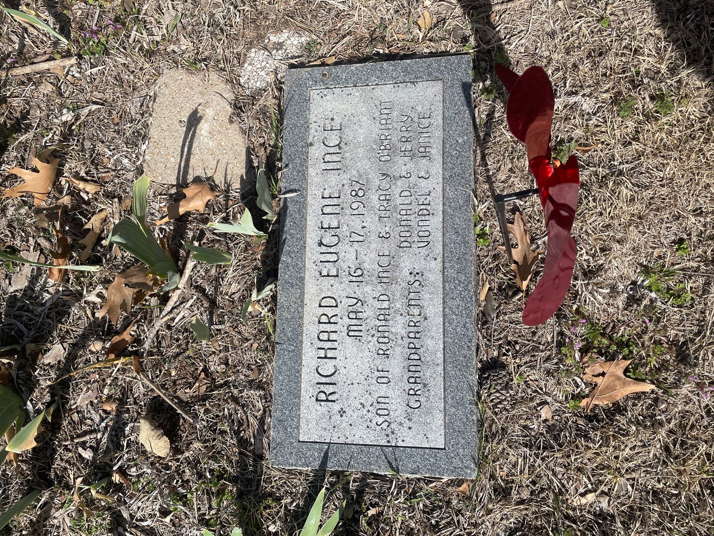 Richard Eugene Ince's grave. Photo 1