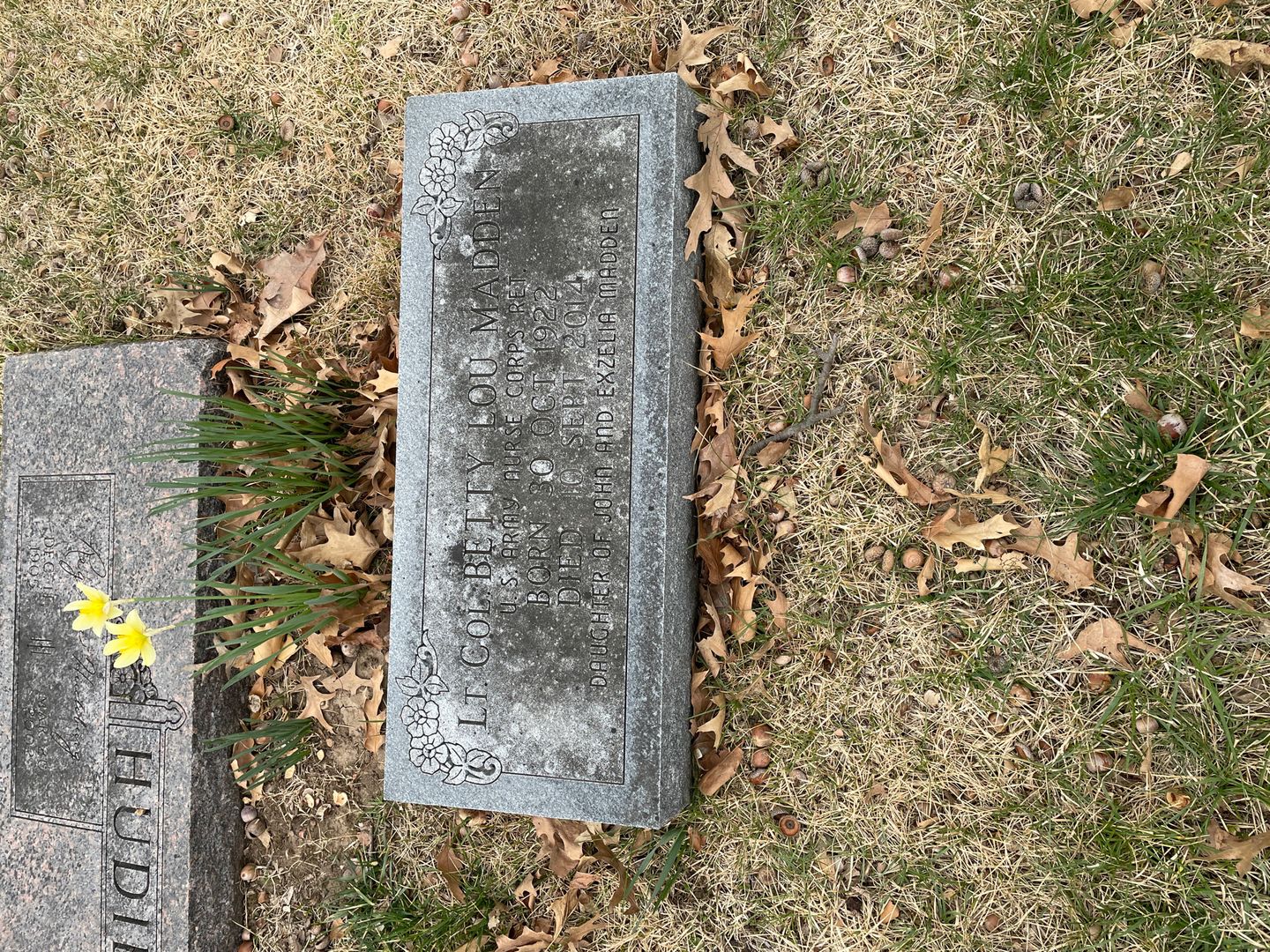 Lt. Col. Betty Lou Madden's grave. Photo 1